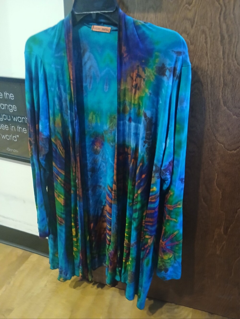 TUKAN TANGO tye dye open front cardigan